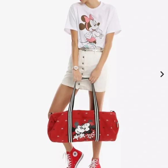 Disney Loungefly Mickey and Minnie Duffle Bag - Like New! - Picture 2 of 7